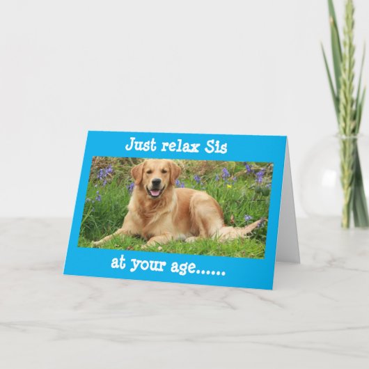 GLÜCKLICHER GEBURTSTAG ***SIS**** ERHOLUNG AM GEBU KARTE (Vorderseite)