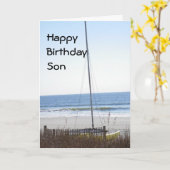 GLÜCKLICHER GEBURTSTAG ***SON*** GENIESSEN! KARTE (Gelbe Blume)