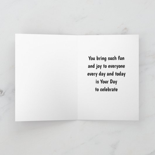 GLÜCKLICHER GEBURTSTAG ***SON*** KARTE (Innenseite)