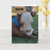 GLÜCKLICHER GEBURTSTAG ***SON***-KARTE KARTE (Gelbe Blume)