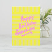 Glücklicher Geburtstag Sonnenschein Gruß Postkarte (Stehend Vorderseite)