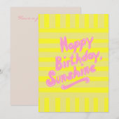 Glücklicher Geburtstag Sonnenschein Gruß Postkarte (Vorne/Hinten)