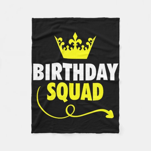 Glücklicher Geburtstag Squad Ideen Königskrone Par Fleecedecke (Vorderseite)