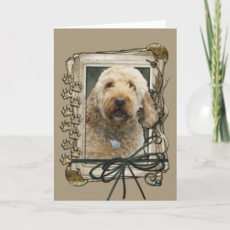 Glücklicher Geburtstag - Steinpfähle - Golden Dood Karte