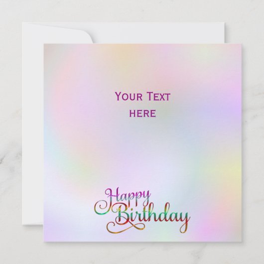 GLÜCKLICHER GEBURTSTAG - Textgestaltung + Ihre eig (Rückseite)