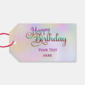 GLÜCKLICHER GEBURTSTAG - Textgestaltung + Ihre eig Geschenkanhänger (Rückseite Horizontal)