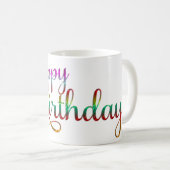 GLÜCKLICHER GEBURTSTAG - Textgestaltung + Ihre eig Kaffeetasse (VorderseiteRechts)