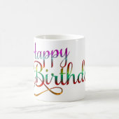 GLÜCKLICHER GEBURTSTAG - Textgestaltung + Ihre eig Kaffeetasse (Mittel)