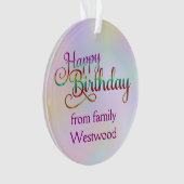 GLÜCKLICHER GEBURTSTAG - Textgestaltung + Ihre eig Ornament (Vorderseite)