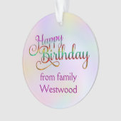 GLÜCKLICHER GEBURTSTAG - Textgestaltung + Ihre eig Ornament (Vorderseite)