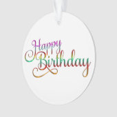 GLÜCKLICHER GEBURTSTAG - Textgestaltung + Ihre eig Ornament (Vorderseite)