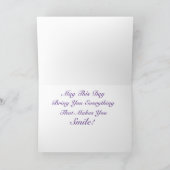 Glücklicher Geburtstag, tropischer Sonnenuntergang Karte (Innenseite)