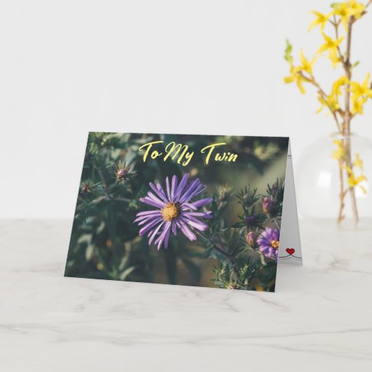 GLÜCKLICHER GEBURTSTAG ***TWIN*** KARTE (Gelbe Blume)