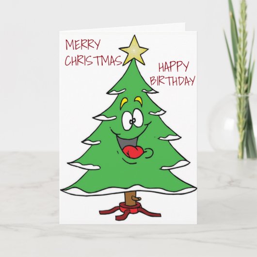 ***GLÜCKLICHER GEBURTSTAG UND LEICHTE CHRISTMAS*** FEIERTAGSKARTE (Vorderseite)