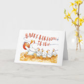 GLÜCKLICHER GEBURTSTAG VON CHICKENS **BEST FREUND* KARTE (Gelbe Blume)
