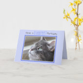 Glücklicher Geburtstag von der Katze Karte (Gelbe Blume)