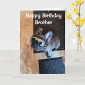 GLÜCKLICHER GEBURTSTAG VON EINEM COOLEN HUND "BRUD KARTE (Gelbe Blume)