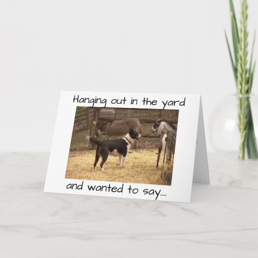 GLÜCKLICHER GEBURTSTAG VON TIEREN AUS BARNYARD KARTE (Vorderseite)