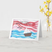 glücklicher Geburtstag von überall im Teich Karte (Gelbe Blume)