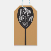 GLÜCKLICHER GEBURTSTAG Weinglas JEDES FARBgeschenk Geschenkanhänger (Rückseite)