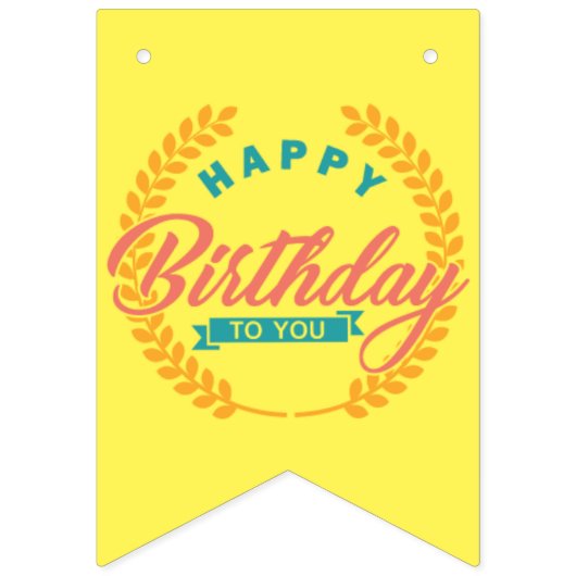 Glücklicher Geburtstag  Wimpelkette (Erste Fahne)