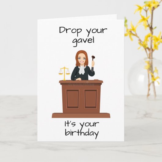 GLÜCKLICHER GEBURTSTAG ZU EINEM "JUDGE" KARTE (Gelbe Blume)