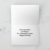 GLÜCKLICHER GEBURTSTAG ZU EINEM "SCHÖNEN COUSIN" KARTE (Innenseite)