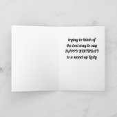 **GLÜCKLICHER GEBURTSTAG** ZU EINER **STAND UP LAD KARTE (Innenseite)