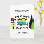 GLÜCKLICHER GEBURTSTAG ZU MEINEM ***DER CAMPER*** KARTE (Gelbe Blume)