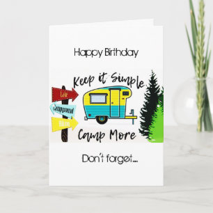 GLÜCKLICHER GEBURTSTAG ZU MEINEM ***DER CAMPER***  KARTE
