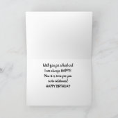 GLÜCKLICHER GEBURTSTAG ZU MEINER ***HUSBAND*** KAR KARTE (Innenseite)