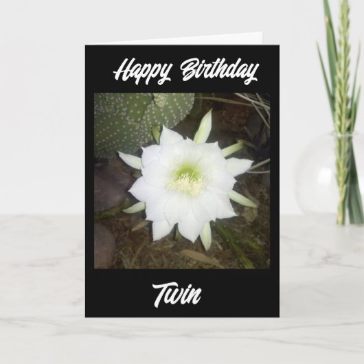 **GLÜCKLICHER GEBURTSTAG ZU MEINER TWIN** KARTE (Vorderseite)