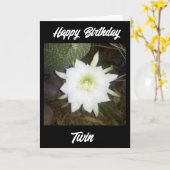 **GLÜCKLICHER GEBURTSTAG ZU MEINER TWIN** KARTE (Gelbe Blume)