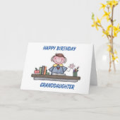 GLÜCKLICHER GEBURTSTAG ZU SONDERN **GRANDAUGHTER** KARTE (Gelbe Blume)