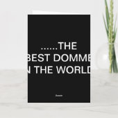 GLÜCKLICHER GEBURTSTAG ZUM BESTEN DOMME DER WELT KARTE (Rückseite)