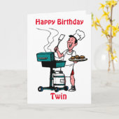 GLÜCKLICHER GEBURTSTAG ZUM BESTEN GRILL MASTER *BR KARTE (Gelbe Blume)