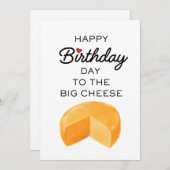GLÜCKLICHER GEBURTSTAG ZUM GROSSEN KÄSE FEIERTAGSKARTE (Vorne/Hinten)