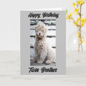 **GLÜCKLICHER GEBURTSTAG ZWEIMAL BRUDER** KARTE (Gelbe Blume)