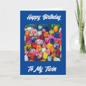 **GLÜCKLICHER GEBURTSTAG ZWEIMAL SCHWESTER** TULIP KARTE (Vorderseite)