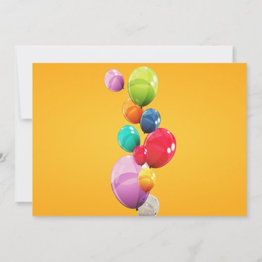 GLÜCKLICHER GEBURTSTAGSABSCHLUSS EINLADUNG (Rückseite)