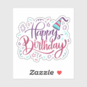 Glücklicher Geburtstagsaufkleber für das Party Aufkleber (Blatt)