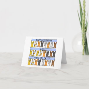 Glücklicher Geburtstagsboss von allen Karte