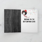 Glücklicher Geburtstagsbrief auf Holz Karte (Innenseite)