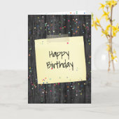 Glücklicher Geburtstagsbrief auf Holz Karte (Gelbe Blume)