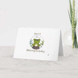 Glücklicher Geburtstagsfrosch in einer Circle Card Dankeskarte