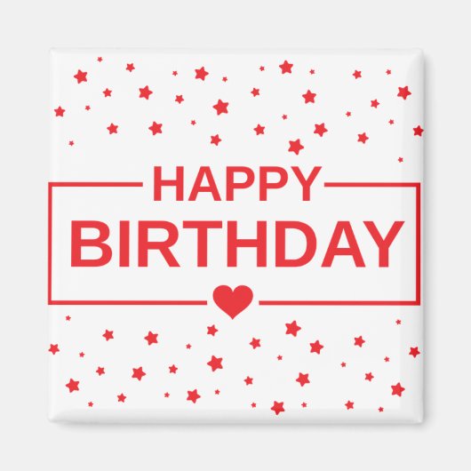 Glücklicher Geburtstagsherzen-Magnet Magnet (Vorne)