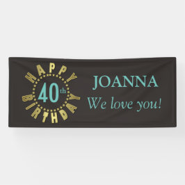 Glücklicher Geburtstagskreis der Sterne Gold GHBX Banner