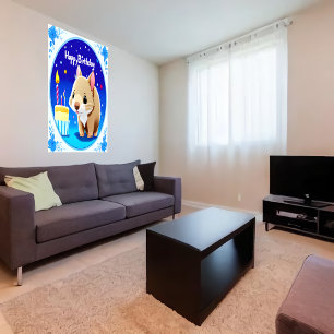 Glücklicher Geburtstagskuchen   AI Art Poster