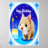 Glücklicher Geburtstagskuchen | AI Art Poster (Vorne)