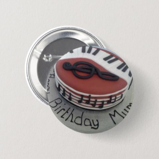 Glücklicher Geburtstagskuchen Button (Vorne & Hinten)